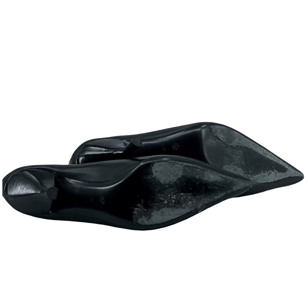 The Row Women Ankle Boots Pointed Toe Kitten Heel Black Leather Size40 EXCELLENT - Picture 5 of 7